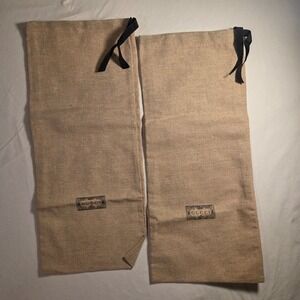 Set Of Two Gucci Drawstring Dust Bags, 15"x6.5"